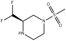 Piperazine, 3-(difluoromethyl)-1-(methylsulfonyl)-, (3R)- Structure