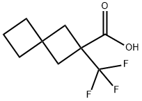 Spiro[3.3]heptane-2-carboxylic acid, 2-(trifluoromethyl)- Structure
