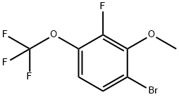 Benzene, 1-bromo-3-fluoro-2-methoxy-4-(trifluoromethoxy)- Structure