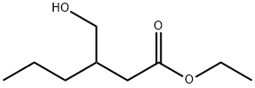 Hexanoic acid, 3-(hydroxymethyl)-, ethyl ester Structure