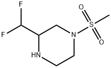 Piperazine, 3-(difluoromethyl)-1-(methylsulfonyl)- Structure