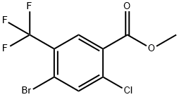 Benzoic acid, 4-bromo-2-chloro-5-(trifluoromethyl)-, methyl ester Structure