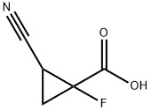 2-cyano-1-fluorocyclopropane-1-carboxylic acid 구조식 이미지