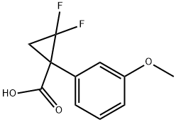 Cyclopropanecarboxylic acid, 2,2-difluoro-1-(3-methoxyphenyl)- Structure