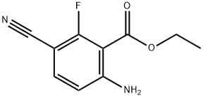 ethyl 2-amino-5-cyano-6-fluorobenzoate  구조식 이미지