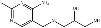 1,2-Propanediol, 3-[[(4-amino-2-methyl-5-pyrimidinyl)methyl]thio]- Structure