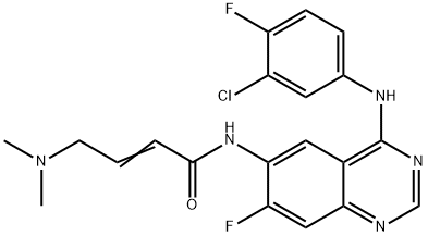 2-Butenamide, N-[4-[(3-chloro-4-fluorophenyl)amino]-7-fluoro-6-quinazolinyl]-4-(dimethylamino)- Structure