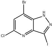 1H-Pyrazolo[4,3-b]pyridine, 7-bromo-5-chloro-3-iodo- 구조식 이미지