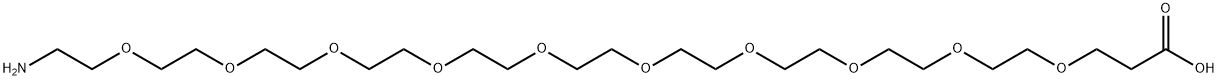 alpha-aMine-oMega-propionic acid decaethylene glycol 구조식 이미지