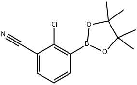 Benzonitrile, 2-chloro-3-(4,4,5,5-tetramethyl-1,3,2-dioxaborolan-2-yl)- 구조식 이미지