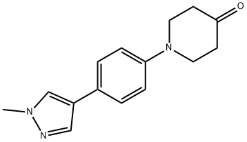 4-Piperidinone, 1-[4-(1-methyl-1H-pyrazol-4-yl)phenyl]- Structure