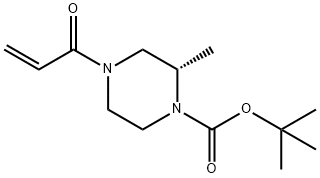 1-Piperazinecarboxylic acid, 2-methyl-4-(1-oxo-2-propen-1-yl)-, 1,1-dimethylethyl ester, (2S)- 구조식 이미지