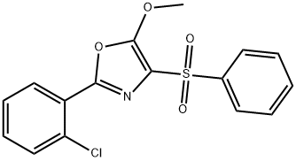 Oxazole, 2-(2-chlorophenyl)-5-methoxy-4-(phenylsulfonyl)- Structure