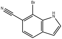 1H-Indole-6-carbonitrile, 7-bromo- Structure