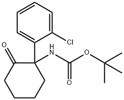 Carbamic acid, N-[1-(2-chlorophenyl)-2-oxocyclohexyl]-, 1,1-dimethylethyl ester Structure