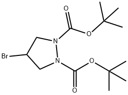 di-tert-butyl 4-bromopyrazolidine-1,2-dicarboxylate(WX191440) Structure