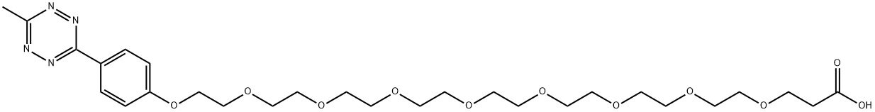 Methyltetrazine-PEG8-acid Structure
