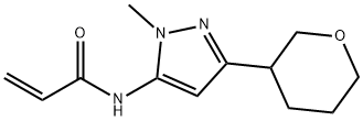 N-[1-methyl-3-(oxan-3-yl)-1H-pyrazol-5-yl]prop-2-e namide 구조식 이미지