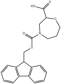 1,4-Oxazepine-2,4(5H)-dicarboxylic acid, tetrahydro-, 4-(9H-fluoren-9-ylmethyl) ester Structure