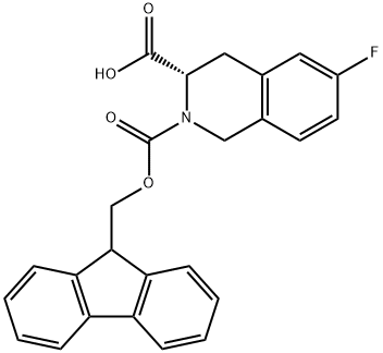 (S)-2-N-Fmoc-6-fluoro-1,2,3,4-tetrahydroisoquinoline-3-carboxylic acid Structure