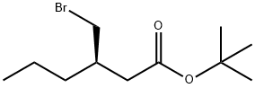 Hexanoic acid, 3-(bromomethyl)-, 1,1-dimethylethyl ester, (3R)- 구조식 이미지