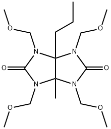 Imidazo[4,5-d]imidazole-2,5(1H,3H)-dione,-tetrahydro-1,3,4,6-tetrakis(methoxymethyl)-3a-methyl-6a-propyl 구조식 이미지