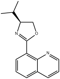 Quinoline, 8-[(4S)-4,5-dihydro-4-(1-methylethyl)-2-oxazolyl]- Structure