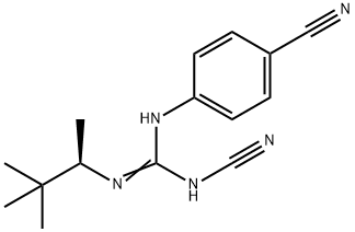 Guanidine,N-cyano-N'-(4-cyanophenyl)-N''-[(1R)-1,2,2-trimethylpropyl]- Structure