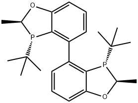 (2S,2'S,3S,3'S)-3,3'-di-tert-butyl-2,2'-dimethyl-2,2',3,3'-tetrahydro-4,4'-bibenzo[d][1,3]oxaphosphole 구조식 이미지