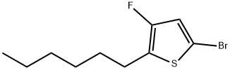 Thiophene, 5-bromo-3-fluoro-2-hexyl- Structure