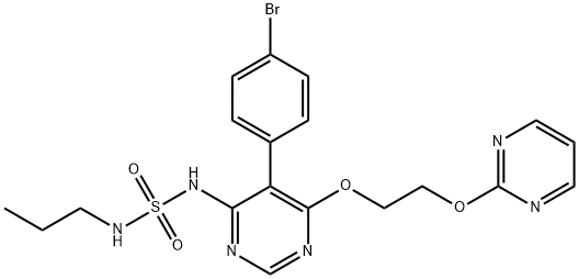 N-[5-(4-Bromophenyl)-6-[2-(2-pyrimidinyloxy)ethoxy]-4-pyrimidinyl]-N''-propyl-sulfamide Structure