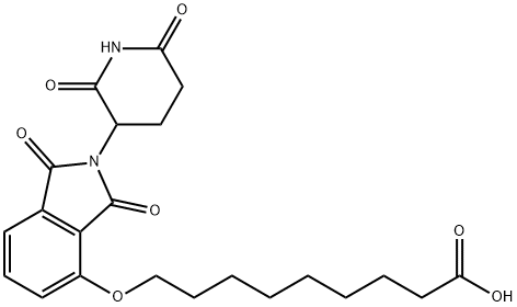 Nonanoic acid, 9-[[2-(2,6-dioxo-3-piperidinyl)-2,3-dihydro-1,3-dioxo-1H-isoindol-4-yl]oxy]- Structure