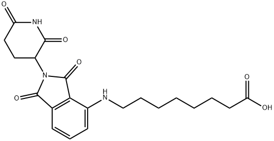 Octanoic acid, 8-[[2-(2,6-dioxo-3-piperidinyl)-2,3-dihydro-1,3-dioxo-1H-isoindol-4-yl]amino]- Structure