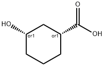 rel-(1R,3S)-3-Hydroxycyclohexanecarboxylic acid 구조식 이미지