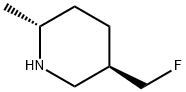 Piperidine, 5-(fluoromethyl)-2-methyl-, (2R,5R)- Structure