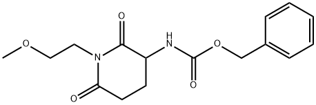 Carbamic acid, N-?[1-?(2-?methoxyethyl)?-?2,?6-?dioxo-?3-?piperidinyl]?-?, phenylmethyl ester Structure