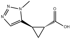 rac-(1R,2R)-2-(1-methyl-1H-1,2,3-triazol-5-yl)cyclo propane-1-carboxylic acid Structure