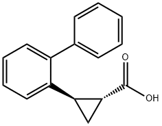 Cyclopropanecarboxylic acid, 2-[1,1'-biphenyl]-2-yl-, (1R,2R)- 구조식 이미지