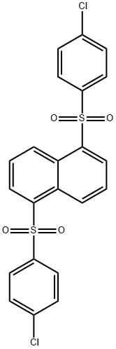 Naphthalene, 1,5-bis[(4-chlorophenyl)sulfonyl]- Structure