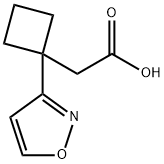 2-[1-(1,2-oxazol-3-yl)cyclobutyl]acetic acid Structure