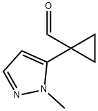 1-(1-methyl-1H-pyrazol-5-yl)cyclopropane-1-carbal dehyde Structure