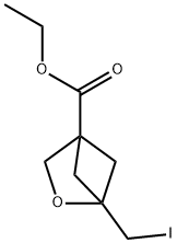 2-Oxabicyclo[2.1.1]hexane-4-carboxylic acid, 1-(iodomethyl)-, ethyl ester Structure