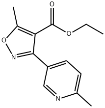 4-Isoxazolecarboxylic acid, 5-methyl-3-(6-methyl-3-pyridinyl)-, ethyl ester Structure