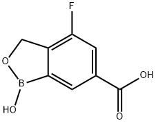 2,1-Benzoxaborole-6-carboxylic acid, 4-fluoro-1,3-dihydro-1-hydroxy- Structure