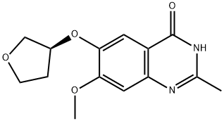 (S)-7-methoxy-2-methyl-6-((tetrahydrofuran-3-yl)oxy)quinazolin-4(3H)-one Structure