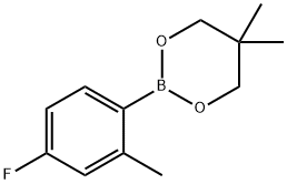 1,3,2-Dioxaborinane, 2-(4-fluoro-2-methylphenyl)-5,5-dimethyl- Structure