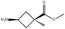 Cyclobutanecarboxylic acid, 3-amino-1-methyl-, methyl ester, cis- Structure