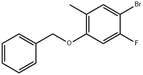 Benzene, 1-bromo-2-fluoro-5-methyl-4-(phenylmethoxy)- Structure