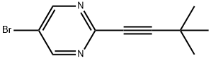 Pyrimidine, 5-bromo-2-(3,3-dimethyl-1-butyn-1-yl)- 구조식 이미지