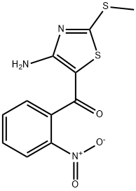 Methanone, [4-amino-2-(methylthio)-5-thiazolyl](2-nitrophenyl)- Structure